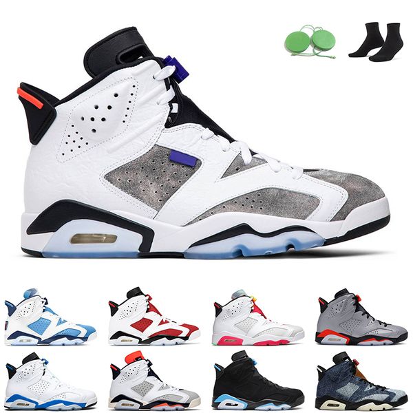 

jumpman 6 flint men basketball shoes 6s university blue carmine tinker outdoor mens sports sneakers, Black