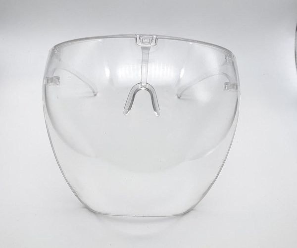 

safety faceshield with glasses frame transparent full face cover protective mask anti-fog face shield clear designer masks