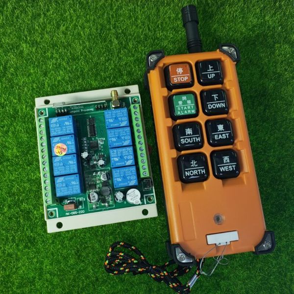 

smart home control universal dc 12v 24v 36v 10a relay 8ch rf wireless radio remote switch receiver& transmitters 433mhz power