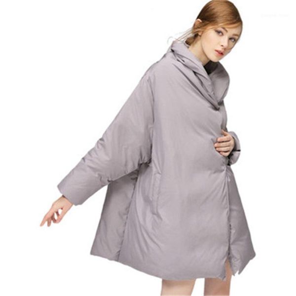 

women's down & parkas 2021 women coat parka winter quality jacket female 90% white duck warm loose cloak t537, Black