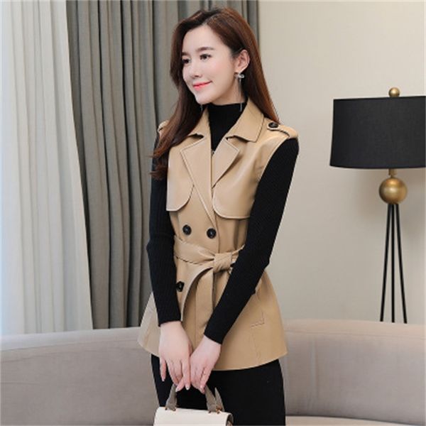 

2021 royal sheep leather jacket genuine female spring r43 0mq3, Black;brown