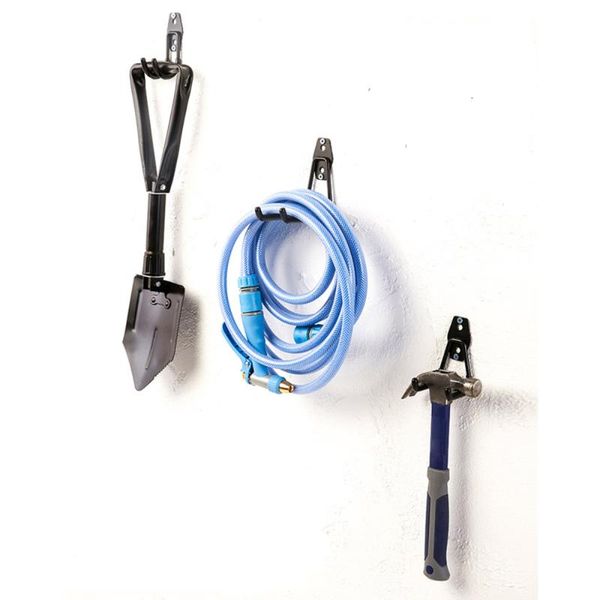 

hooks & rails 2pcs water pipe holder hook for bracket home decor wall tube stand durable metal gardening supplies mount support