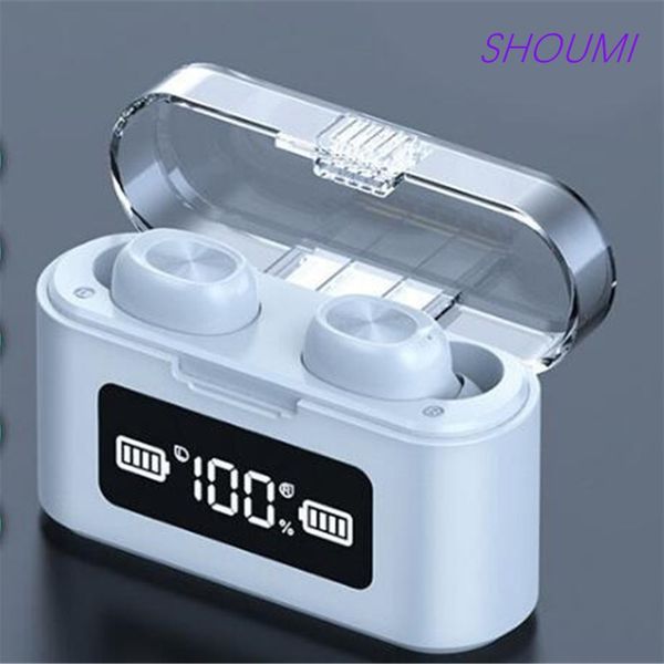 

tws wireless earphone mini bluetooth headsets with led display earphones with mic charging box headset sport waterproof earbuds