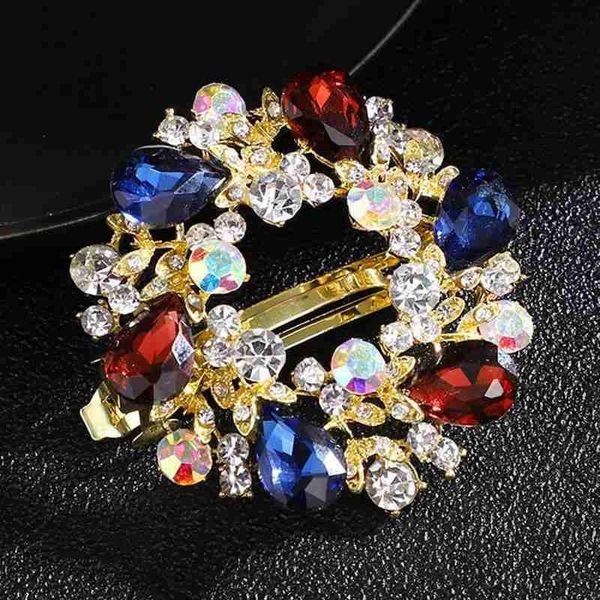 

hair clips & barrettes 1 pcs hairpin crystal for women classic hollow round trendy geometry accessories comfortable, Golden;silver