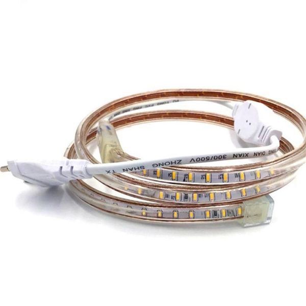 

ac 220v silicone tube waterproof 3014 smd led strip light tape 1m/2m/3m/4m/5m/6m/7m/8m/9m/10m/15m/20m 60leds/m + eu power plug