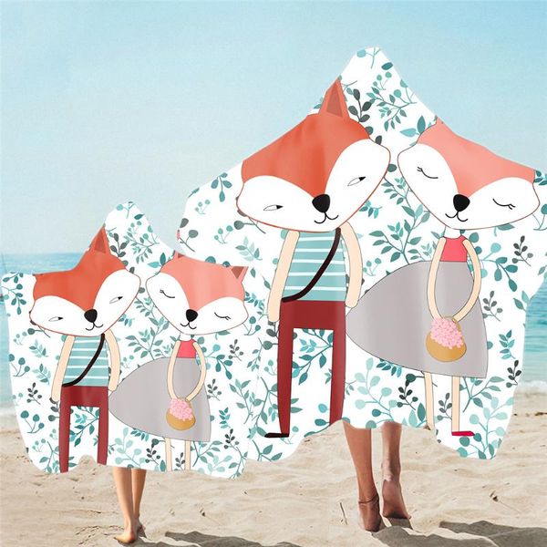 

towel animal hooded bath microfiber children's wearable beach with hood