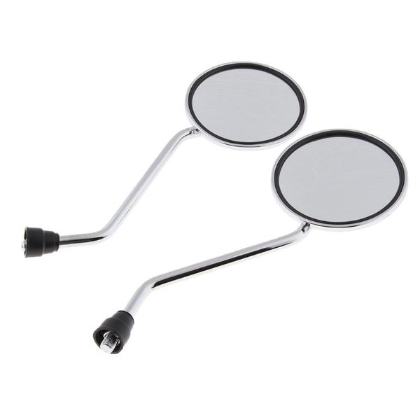 

motorcycle mirrors round rear view side for cruiser chopper atv scooter 10mm