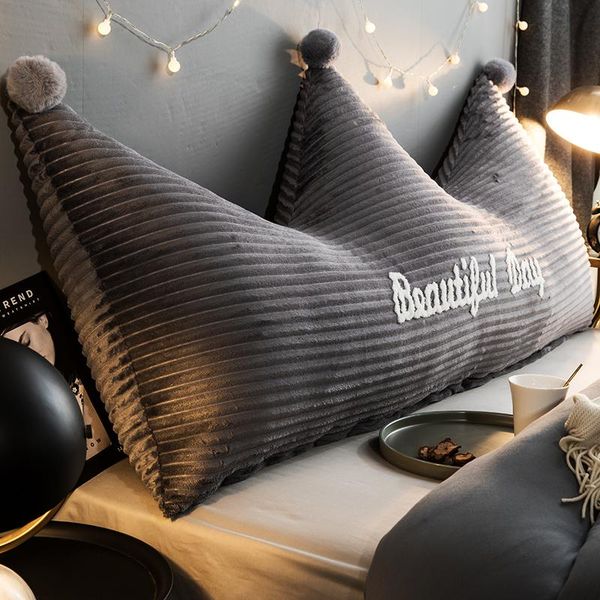 

cushion/decorative pillow adults double bed grey crown cushion no filler soft washable velvet sofa baby kids headboard floor seat throw tata
