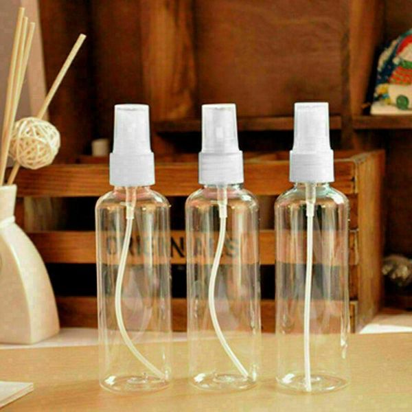 

10/5pcs 100ml travel transparent plastic perfume atomizer empty spray bottle reuse sp99
