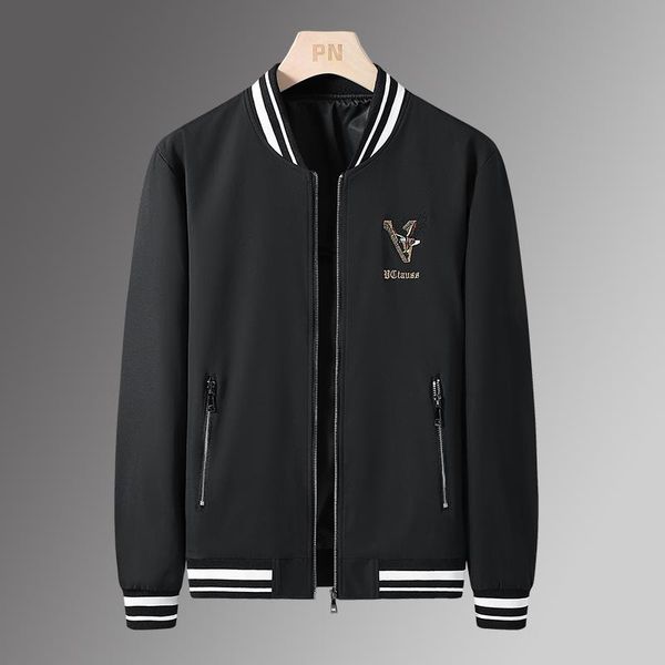 

men's jackets men's spring autumn high-quality jaqueta masculina jacket bomber print men vintage, Black;brown