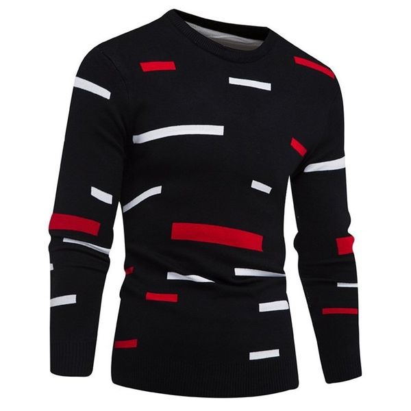 

2021autumn new fashion leisure garden collar double layer pullover long sleeve sweater men's slim fit, White;black