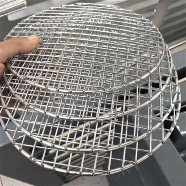 

tools & accessories stainless steel round barbecue bbq grill net meshes racks grid grate steam camping hiking outdoor mesh wire