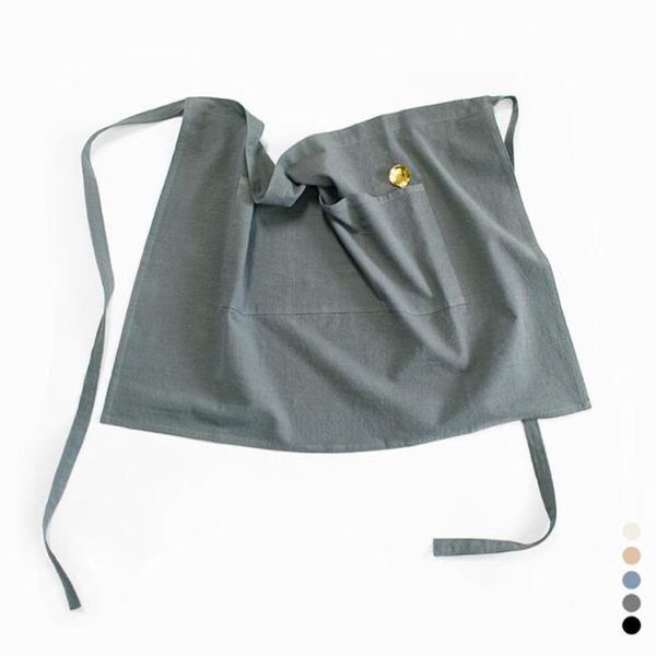 

aprons 30pcs cotton linen apron kitchen nail art floral barista barber artist half waist gardening