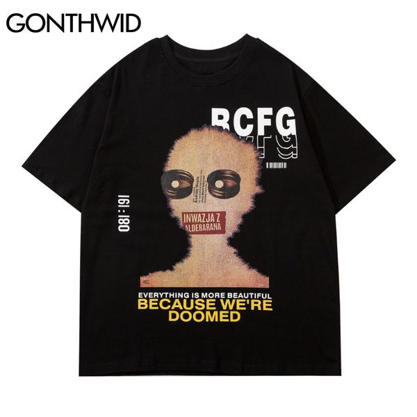 

gonthwid hip hop streetwear t-shirts creative print tshirts fashion punk rock gothic short sleeve tees shirts harajuku mens c0315, White;black
