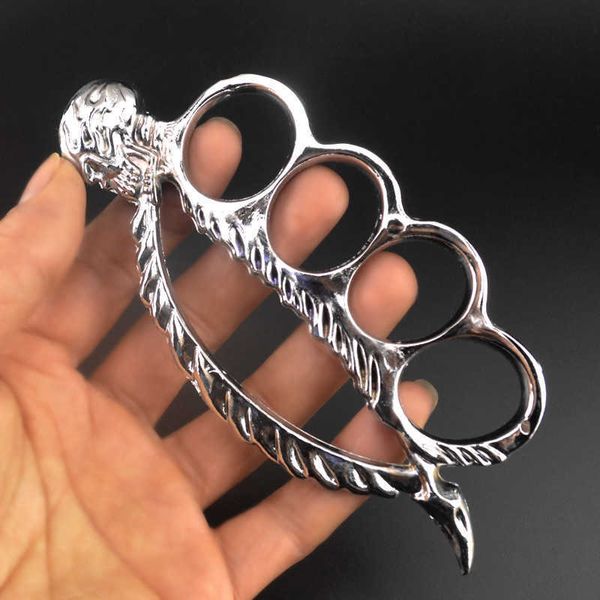 Metall Tiger Finger vier Schönheit Geister Handverschluss Faust Ring Defense Designer Knöchel Kupferhülse Klammer Nzeu 1 RRDP