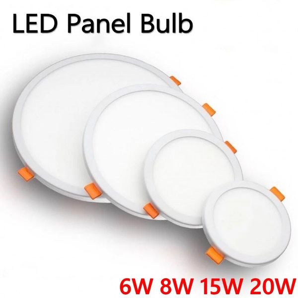 

downlights high brightness led circular square panel light 6w 8w 15w 20w surface mounted ceiling ac 85-265v lampada lamp