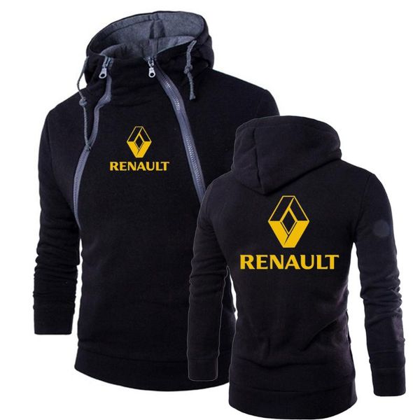 

men's hoodies & sweatshirts 2021 renault harajuku style leisure men pullover brand hooded sweatshirt classic tracksuit warm slim, Black