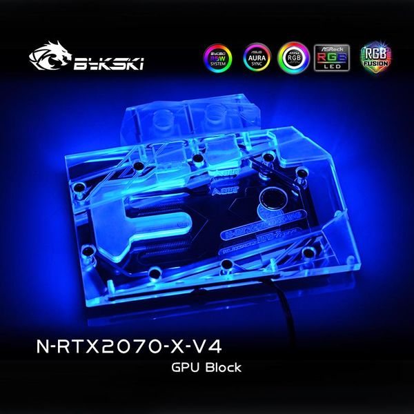 

bykski pc water cooling radiator gpu cooler video graphics card block for nvidia rtx2070 rtx2060 founder edition n-rtx2070-x-v4 fans & cooli
