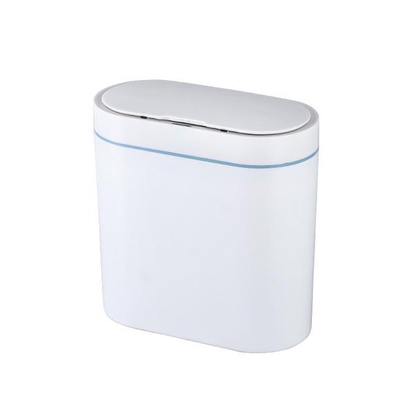 

waste bins 8l smart sensor trash can plastic waterproof auto-sensing household bathroom narrow seam garbage oval