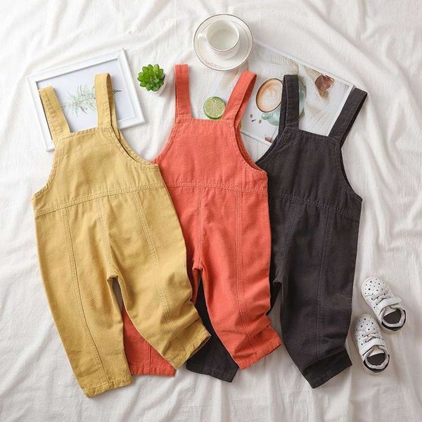 

suspenders south korea clothing 2021 spring boys' and girls' baby adjustable casual children's pants, Blue