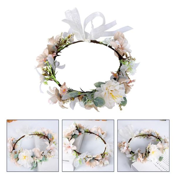 

1pc delicate wreath camellia headbands floral hairbands p prop for party