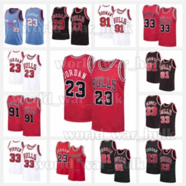 

23 michael mj basketball jersey bull 91 dennis rodman chicago jerseys 33 scottie pippen 2020 new north carolina state university 02, Black;red