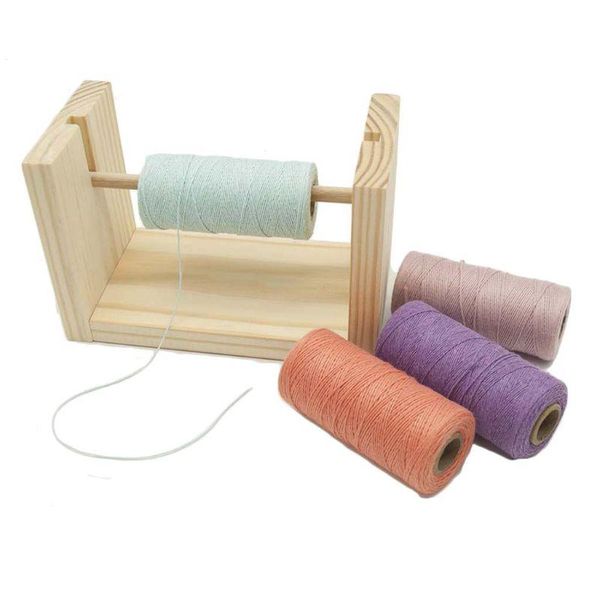

rotatable wooden bobbin spool thread ribbons sewing twine dispenser rack knitting diy, Black