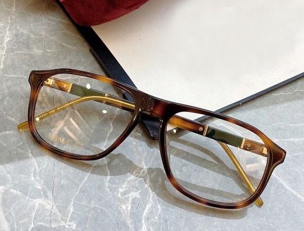 

0844o havana square rectangle mens eyeglasses frames 55 mm sonnenbrille des lunettes de soleil fashion sunglasses frame with box, Black