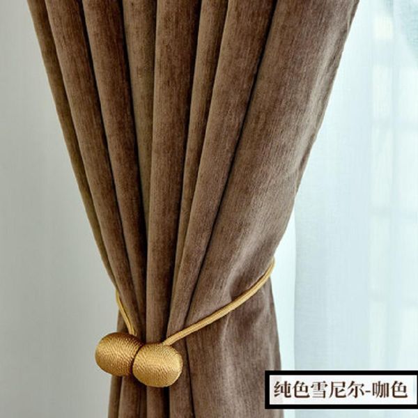 

curtain & drapes chenille curtains for living room bedroom shades gentry thickened fabric flannel cashmere bay window blackout