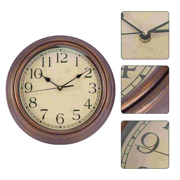 

wall clocks 12 inch vintage style silent decorative round non ticking clock for living room bedroom home