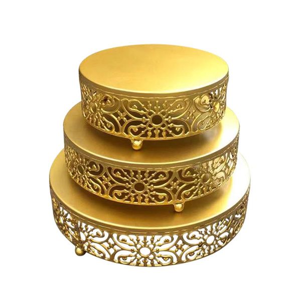

other bakeware 3pcs home decor wedding party round metal living room simple cupcake display deskmultifunctional cake stand set kitchen