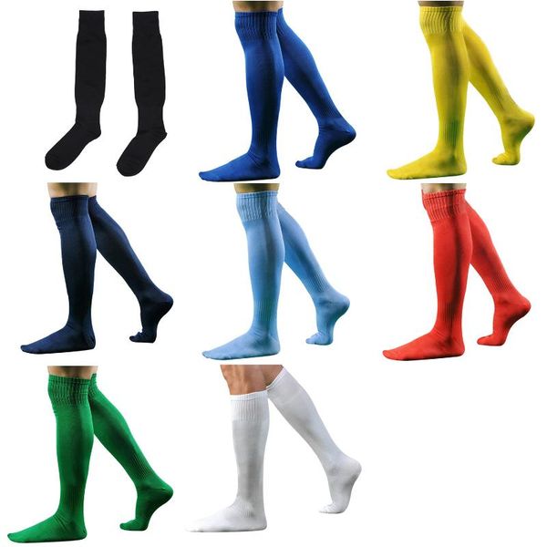 

sports socks men's baseball hockey soccer long high sock, Black