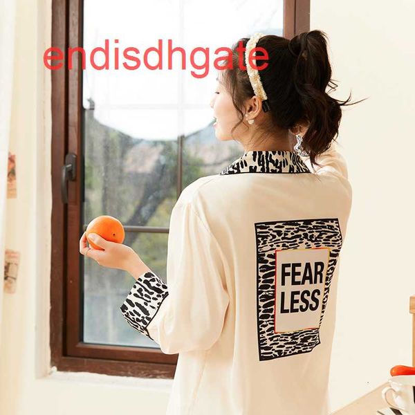 

new pajamas women's long sleeve pants two 2021 piece zebra neckline ab version silk home clothes, Black;white