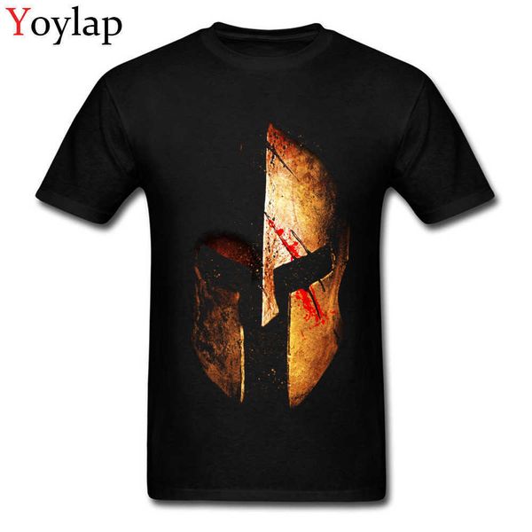 Spartan Ii 100% algodão camiseta para meninos manga curta casual ops camisa elegante verão / outono redondo pescoço EE cool 210629