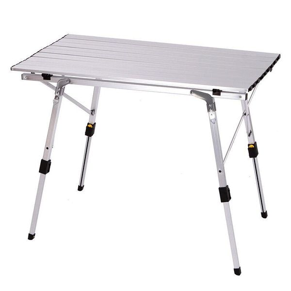 

90*53*69cm outdoor folding table camping aluminium alloy picnic bbq table durable foldable desk