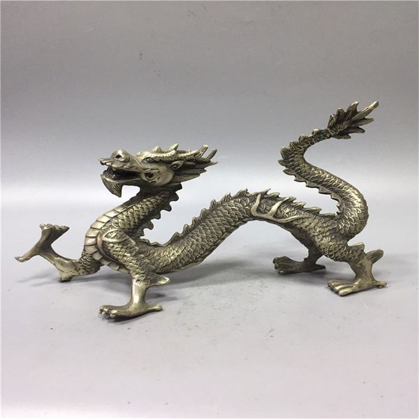 

antiques miscellaneous antique crafts, white copper, raw xiaolong ornaments, household ornaments