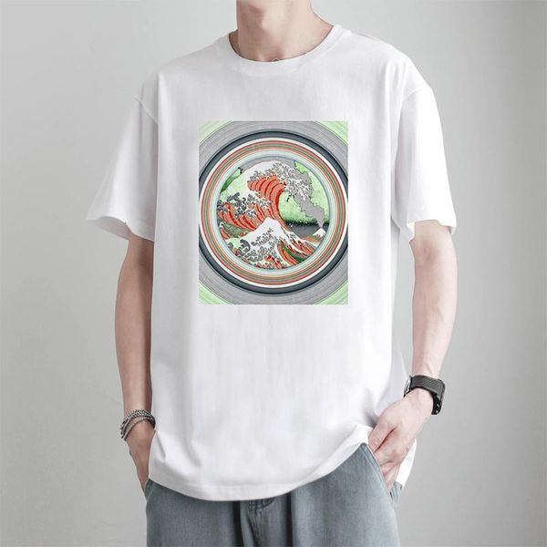 

men's t-shirts kanagawa japanese surfing t-shirt loose funny t shirts fashion design short-sleeved camisetas hombre verano emo tees, White;black