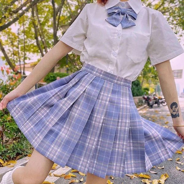 

skirts dafify plaid mini skirt cute sweet girls jk uniform female summer high waist japanese style harajuku pleatedstudents clothe, Black