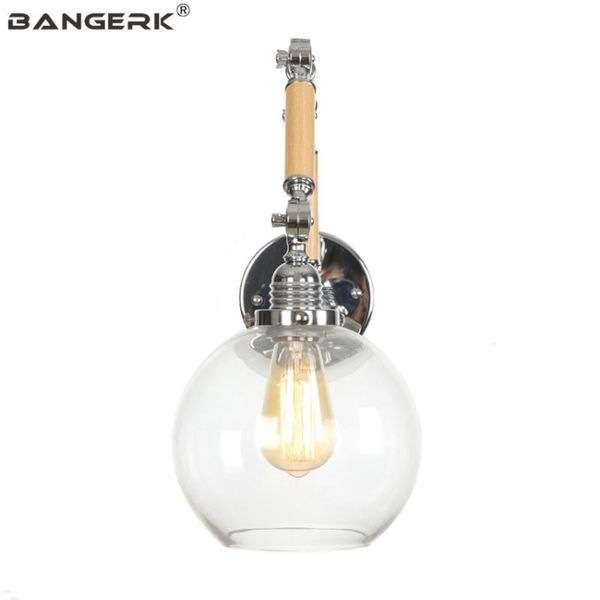 

wall lamps edison industrial vintage loft adjust light sconces glass folding long arm led lamp home decor lighting