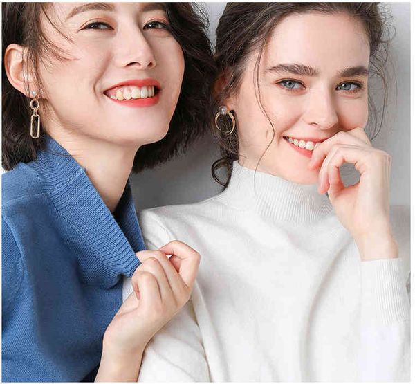 

women's sweaters casual female sweater turtleneck, soft spring eyn6, White;black