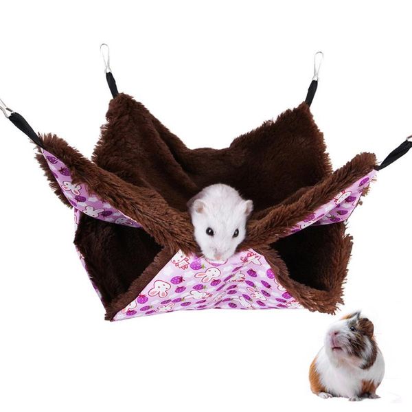 

warm flannel pet rat hammock chinchilla embossed hammock for hamster ferret animals small cotton sleep nest house hanging