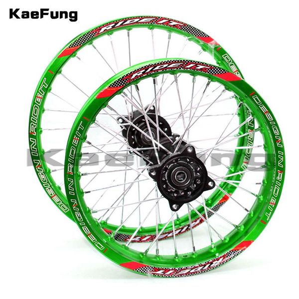 

motorcycle wheels & tires 12 14 wheel 12mm 15mm front 1.40-14" inch rear 1.85-12" aluminium alloy rim for 160cc 150cc dirt pit bik