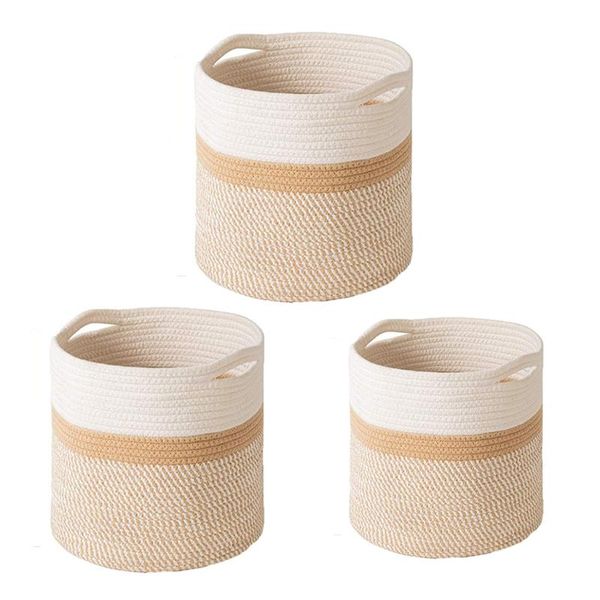 

storage baskets hand woven flower pot basket laundry closet bins picnic toys container planter holder baby nursery home dropship