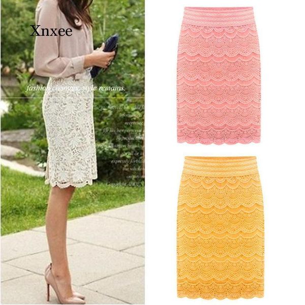 

skirts solid high waist bodycon lace pencil skirt 2021 women slim short female feminino vintage party ladies wedding clothing, Black