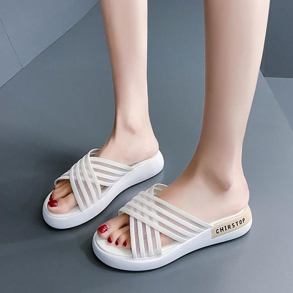 

slippers 2021 women's shoes brand women non-slip casual flats ladies roman sandals outdoor slipper tenis feminino, Black