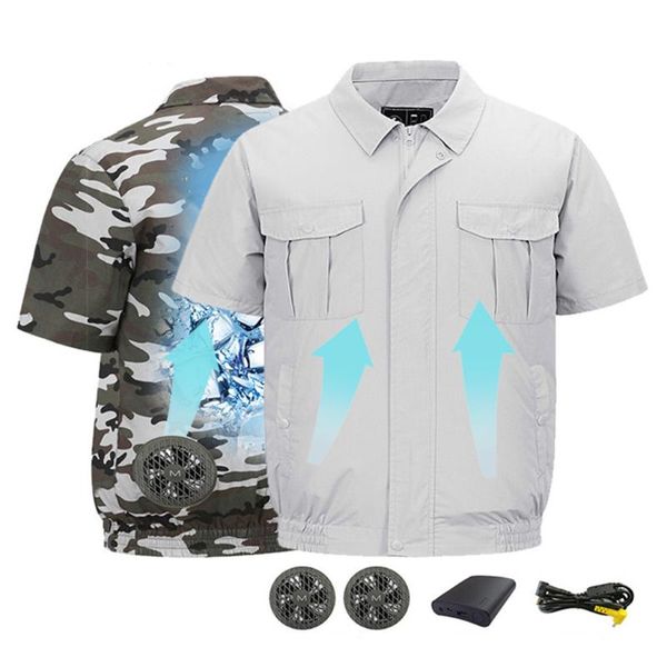 

men's vests summer cooling camouflage vest ice bag air conditioning clothing for outdoor fishing kitchen factory anti high temperature, Black;white