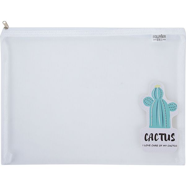 

portable transparent rits file zak mesh filing nylon simple stationery cactus student office products holder tas