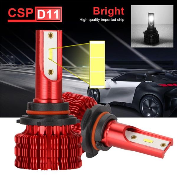

car headlights 4pcs d11 led headlight super concentrating bright csp light source 9005 9006 kit