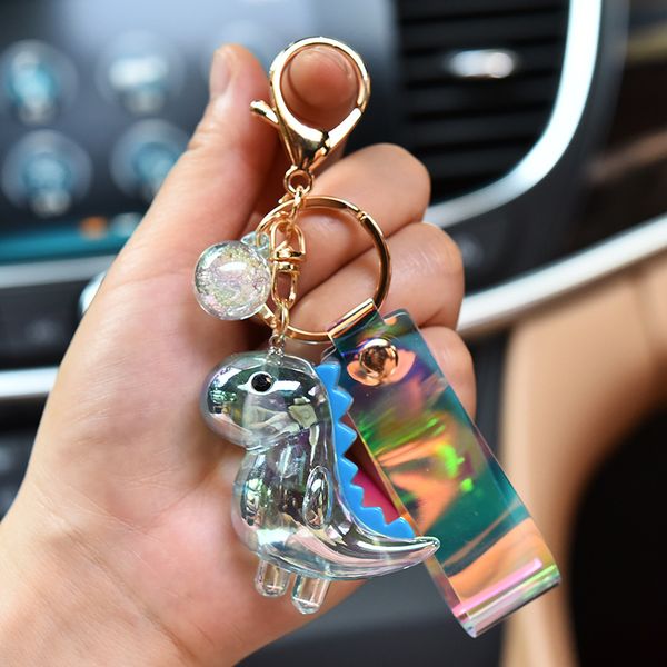 

New Acrylic Dinosaur Doll Keychain Cute Animal Charm Key Chains Creative Car Bag Pendant Keyring for Women Men Gift Keychains
