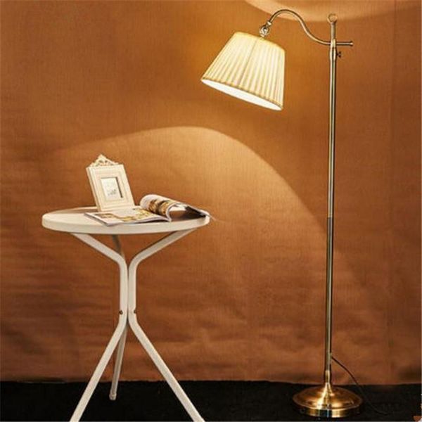 

nordic country fabric lampshade led floor lamp retro bedroom lamp noble study coffee bar decorative corner floor